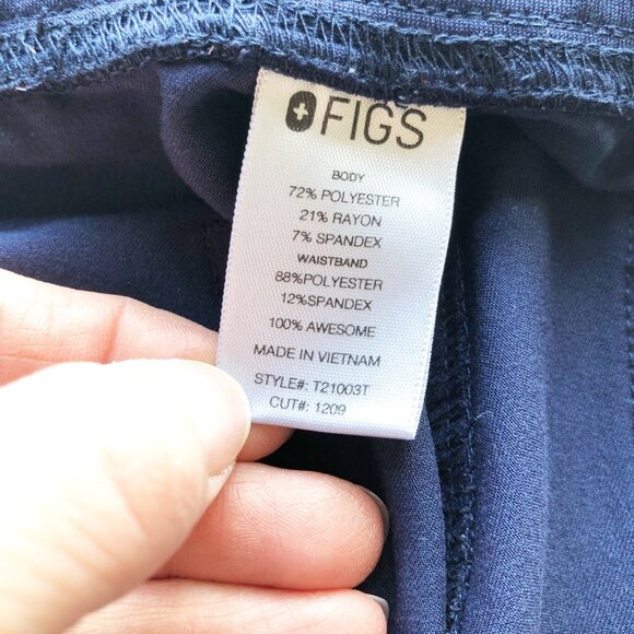 FIGS Livingston Navy Blue Straight Leg Classic Scrub Pants Womens Large Tall - Picture 6 of 9